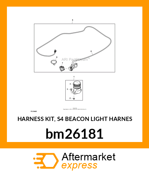 HARNESS KIT, S4 BEACON LIGHT HARNES bm26181