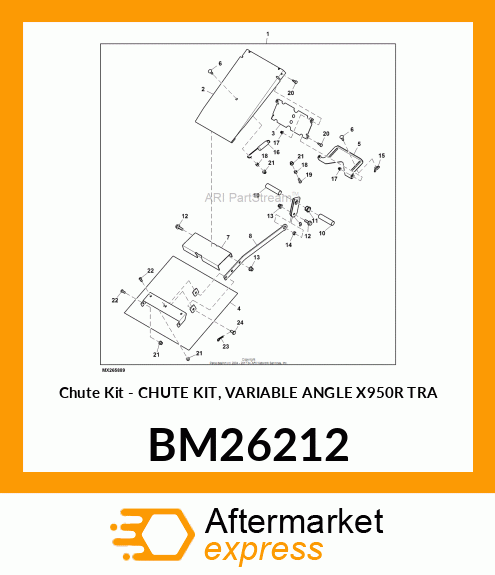 Chute Kit - CHUTE KIT, VARIABLE ANGLE X950R TRA BM26212