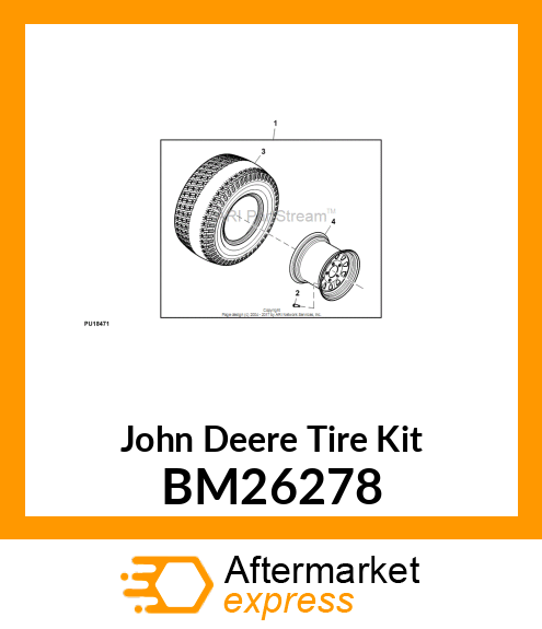 KIT, TIRE REAR TURF X7 4WD 4WS BM26278