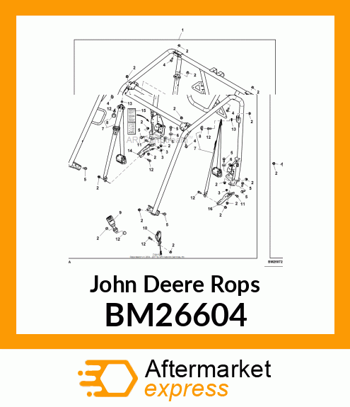 ROPS, KIT, OPS, RSX W/ HEADREST BM26604