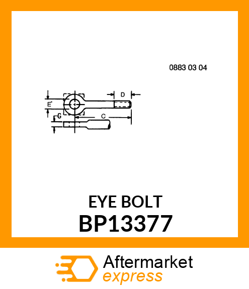 EYEBOLT, (TUCKER FINGER PULL) BP13377