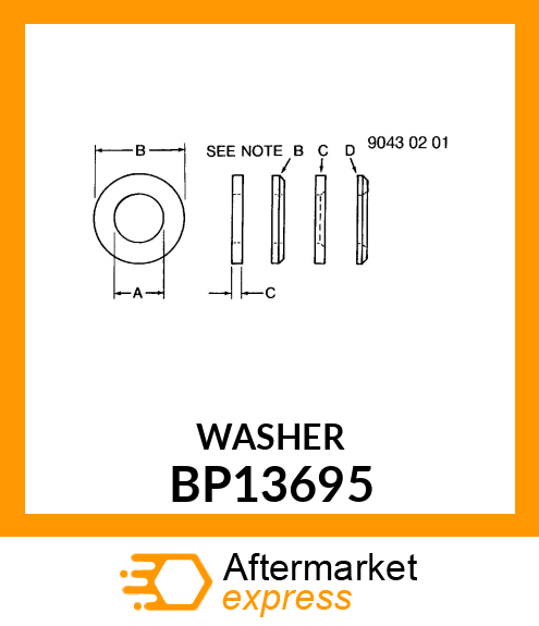 WASHER, KNOTTER WORM SHAFT BP13695