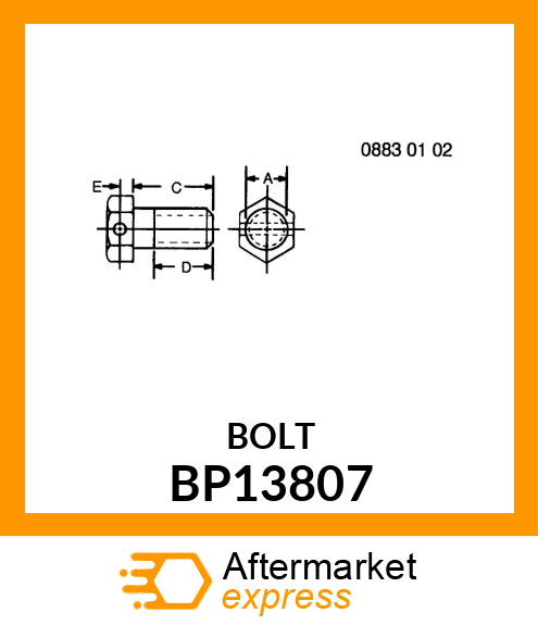 BOLT,SLIP CLUTCH BP13807