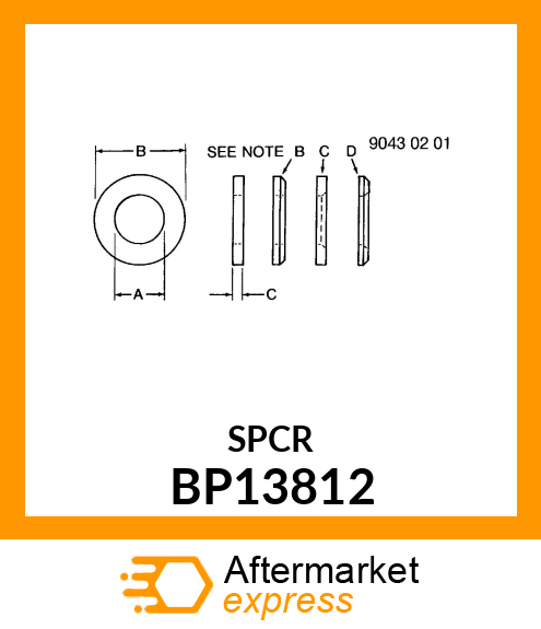 WASHER, SPACER, TUCKER FINGER BP13812