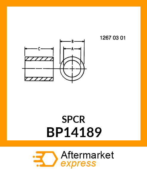 SPACER, GEAR BOX MOUNTING BP14189