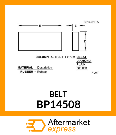 BELT,FLAT BP14508