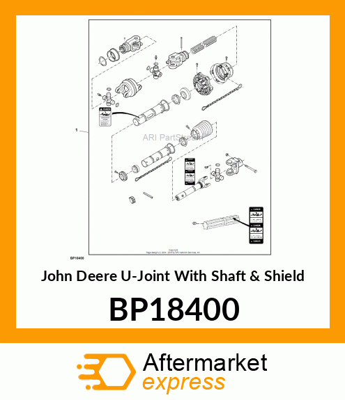 U-Joint With Shaft & Shield BP18400