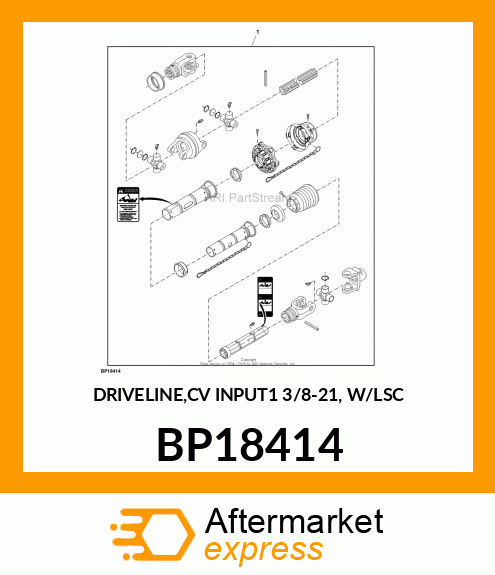 U-Joint With Shaft & Shield BP18414