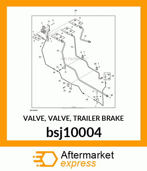 VALVE, VALVE, TRAILER BRAKE bsj10004