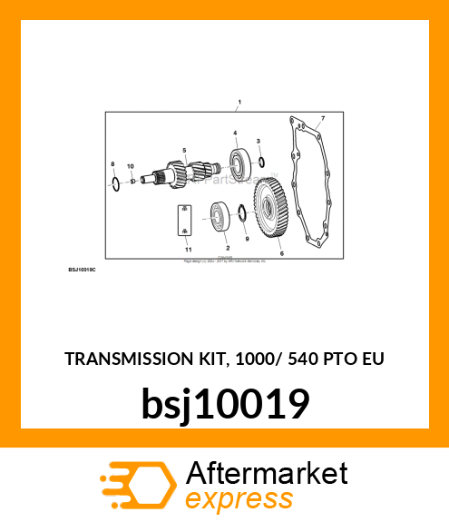 TRANSMISSION KIT, 1000/ 540 PTO EU bsj10019