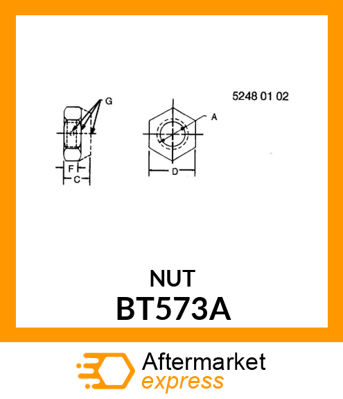 NUT, LOCK 1 BT573A