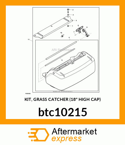 KIT, GRASS CATCHER (18" HIGH CAP) btc10215