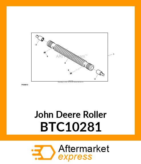 ROLLER (RELIEVED GROOVED, 18") BTC10281