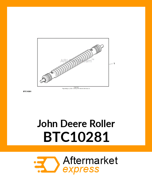 ROLLER (RELIEVED GROOVED, 18") BTC10281