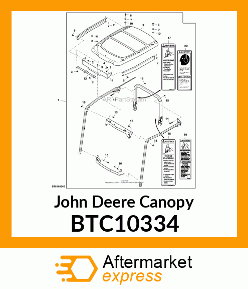 4 POST AND CANOPY BTC10334