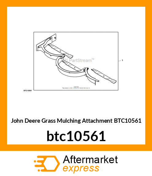 GRASS MULCHING ATTACHMENT, 61" MULC btc10561