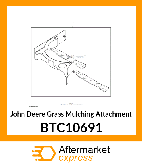 GRASS MULCHING ATTACHMENT, 36" MULC BTC10691