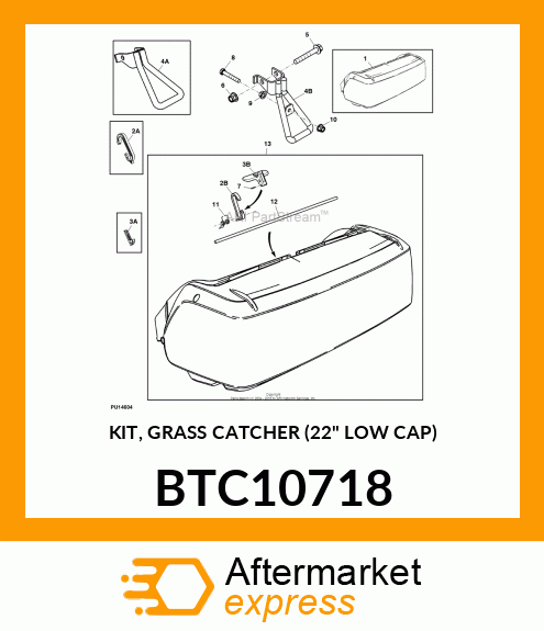 KIT, GRASS CATCHER (22" LOW CAP) BTC10718