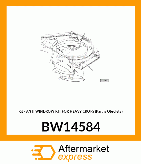 Kit - ANTI WINDROW KIT FOR HEAVY CROPS (Part is Obsolete) BW14584