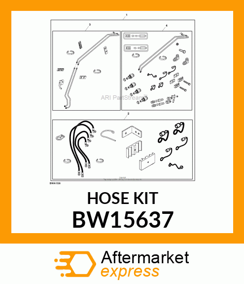 HOSE KIT, HOSES amp; MID BW15637