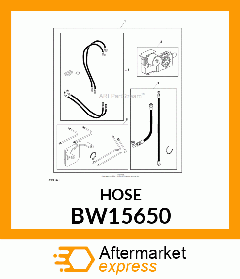 HOSES AND PARTS (2 FUNCTION) BW15650