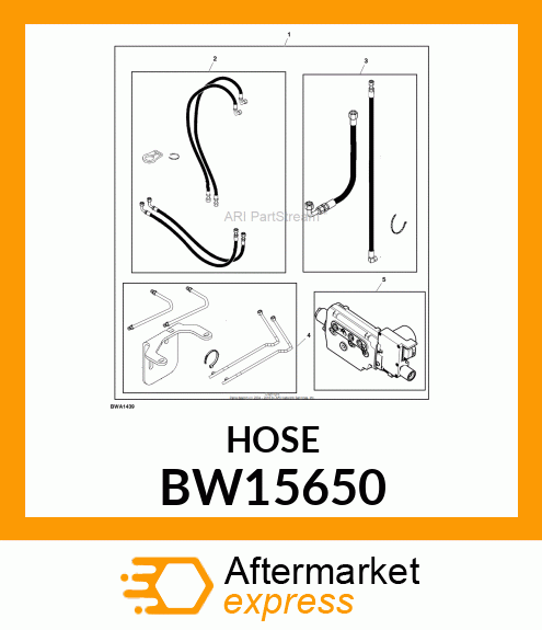 HOSES AND PARTS (2 FUNCTION) BW15650
