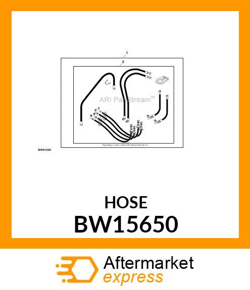 HOSES AND PARTS (2 FUNCTION) BW15650