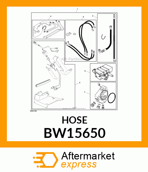 HOSES AND PARTS (2 FUNCTION) BW15650