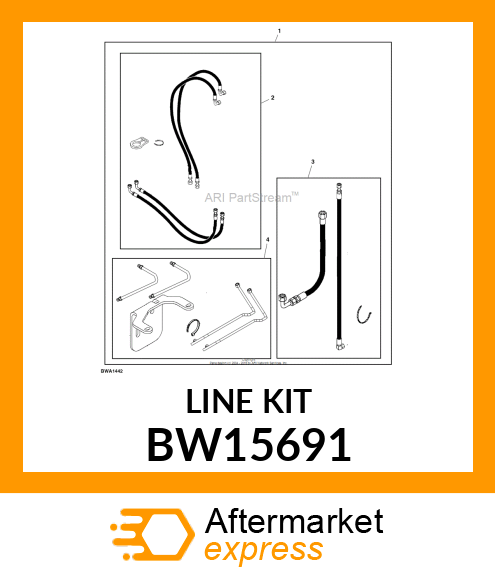 3RD FUNCTION OIL TUBES BW15691