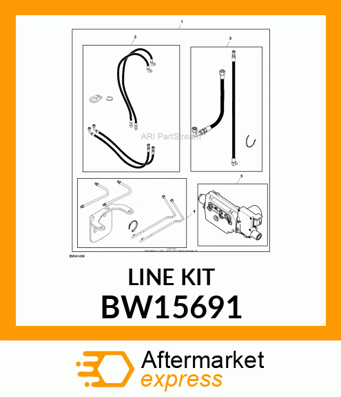 3RD FUNCTION OIL TUBES BW15691