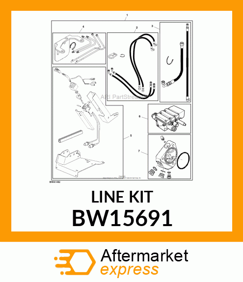 3RD FUNCTION OIL TUBES BW15691