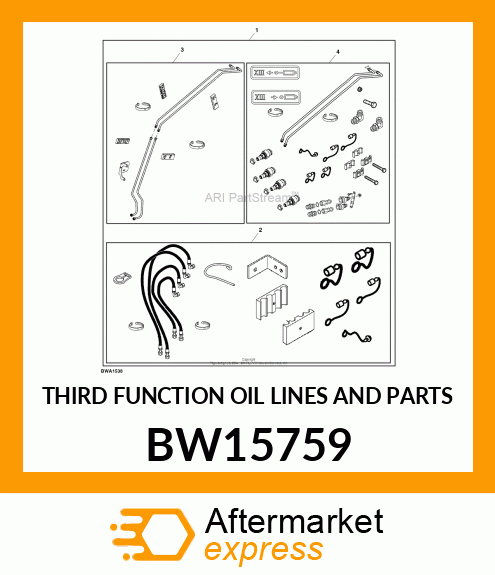 THIRD FUNCTION OIL LINES AND PARTS BW15759