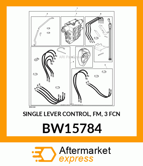 SINGLE LEVER CONTROL, FM, 3 FCN BW15784