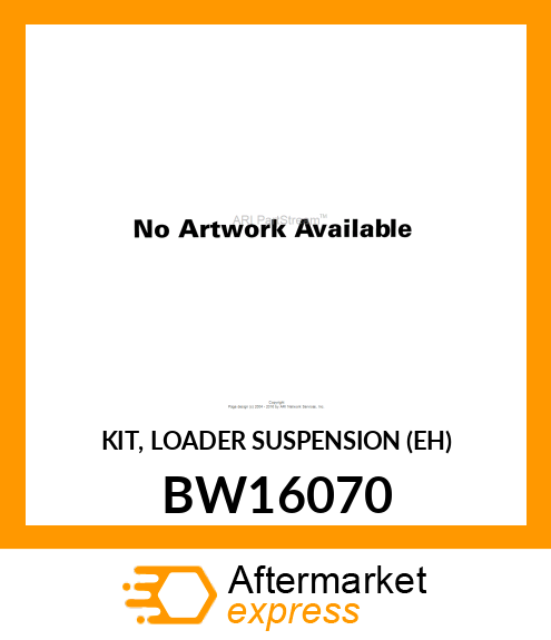 KIT, LOADER SUSPENSION (EH) BW16070