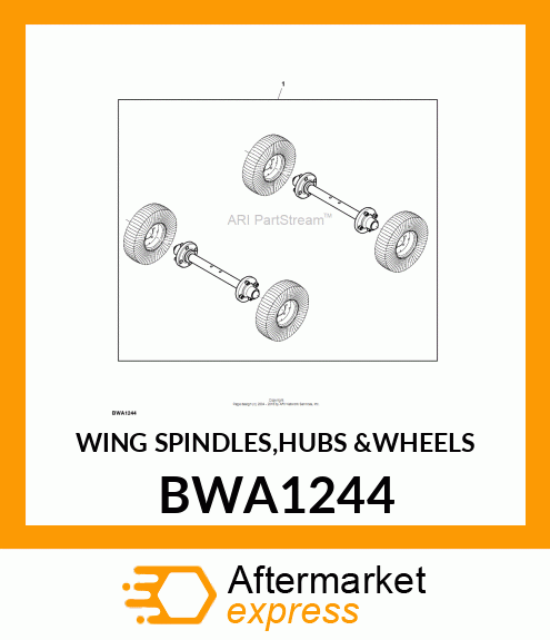 WING SPINDLES,HUBS &WHEELS BWA1244