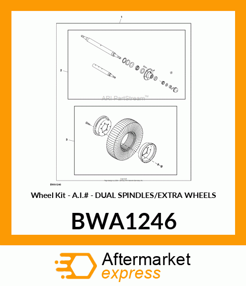 WING SPINDLES,HUBS &WHEELS BWA1246