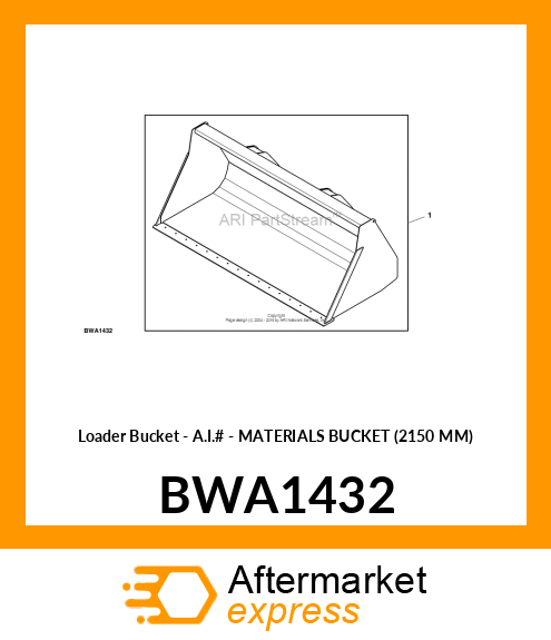 2150MM BUCKET BWA1432