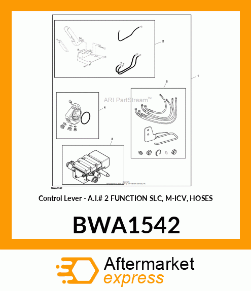 HOSES AND PARTS 2 FUNCT BWA1542