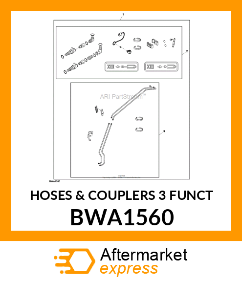 HOSES & COUPLERS 3 FUNCT BWA1560