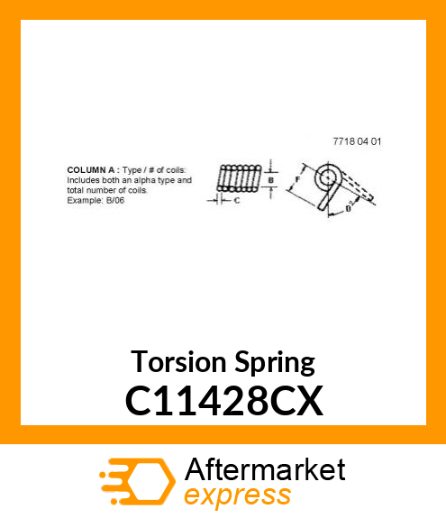 Torsion Spring C11428CX