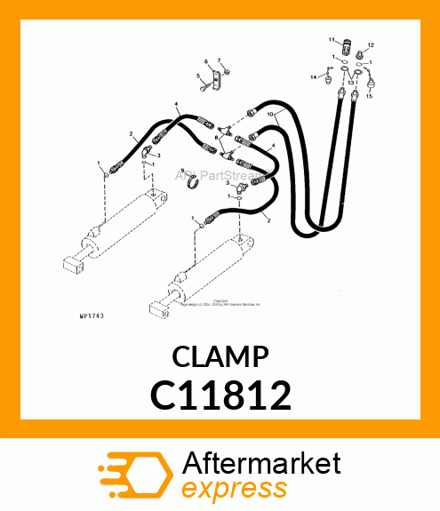 CLAMP, OIL TUBE C11812