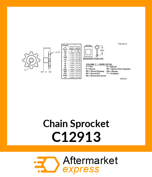 Chain Sprocket C12913