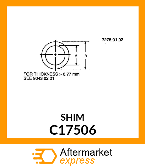 SHIM, (GEAR, GEAR CASE) C17506