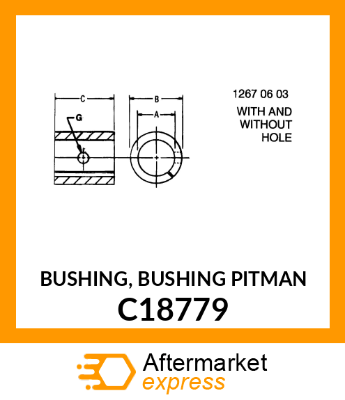 BUSHING, BUSHING PITMAN C18779