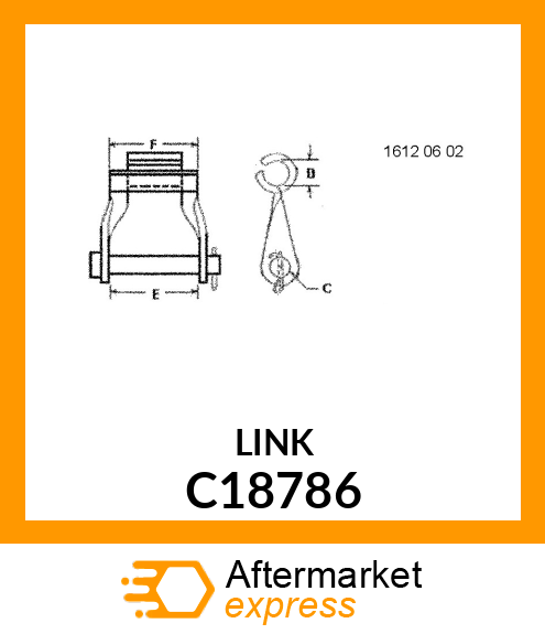 CHAIN LINK, LINK, CHAIN D667J C18786