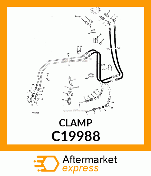 Clamp - CLAMP, OIL TUBE C19988