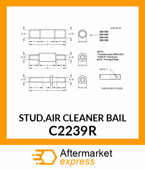 STUD,AIR CLEANER BAIL C2239R