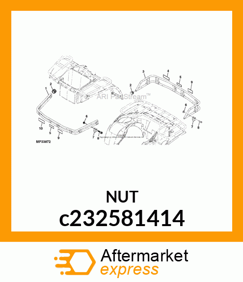 NUT, METRIC, HEX PREVAILING TORQUE c232581414