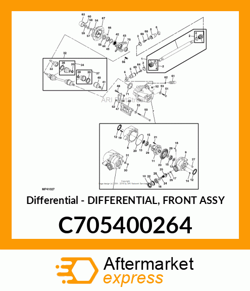 Differential - DIFFERENTIAL, FRONT ASSY C705400264