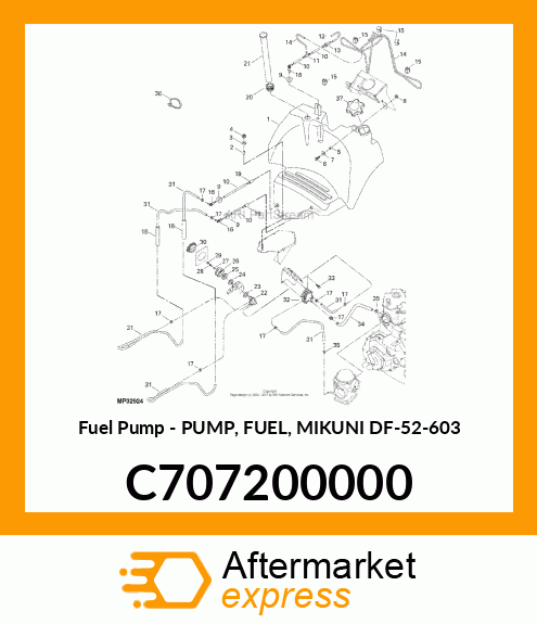 Fuel Pump - PUMP, FUEL, MIKUNI DF-52-603 C707200000